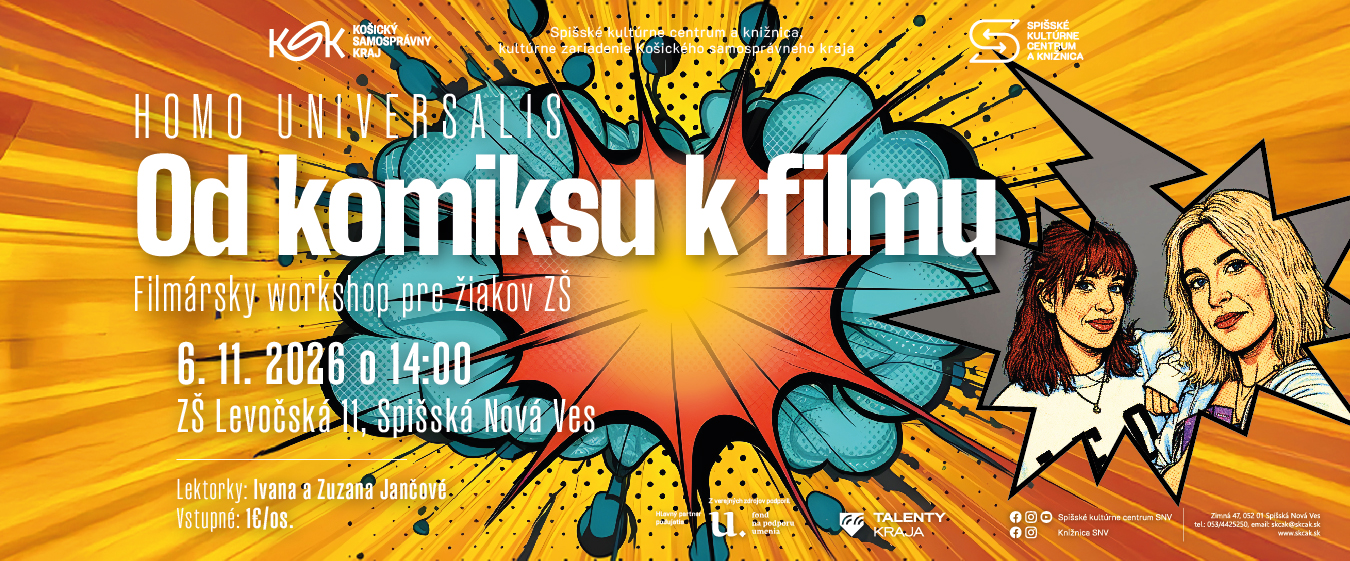 HU Od komiksu k filmu 6.11.2026 BANNERY_Web SKCaK 1350x561px